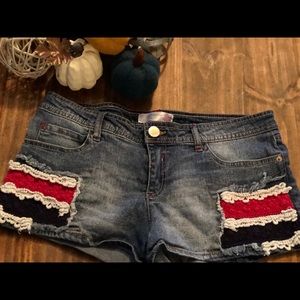 Women’s Denim Shorts Red, White & Blue🇺🇸